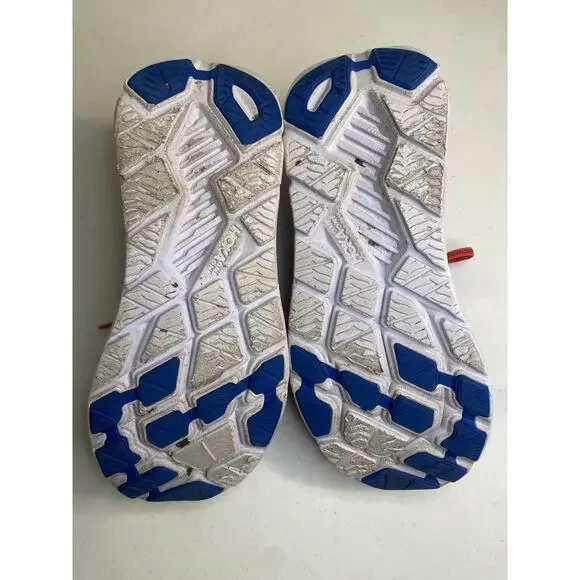 Mens Hoka Rincon 2 Red White Running Shoes Sneakers Fiesta Turkish Sea Size 8 - Picture 13 of 14